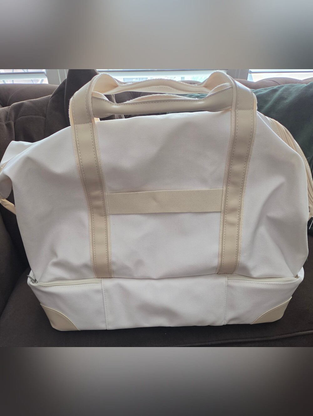 NWT Tommy Bahama Cream Canvas Weekender bag